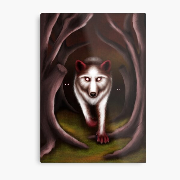 Cŵn Annwn, the Faerie King's Hounds Metal Print
