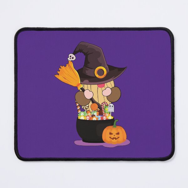 Item preview, Witch gnome trick and treat with Scary Jack o Lantern Pumpkin designed and sold by Feline Rockstars.