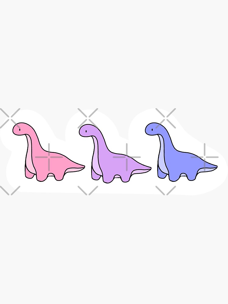 Subtle Bi Bisexual Flag Dinosaur by bassoongirl123