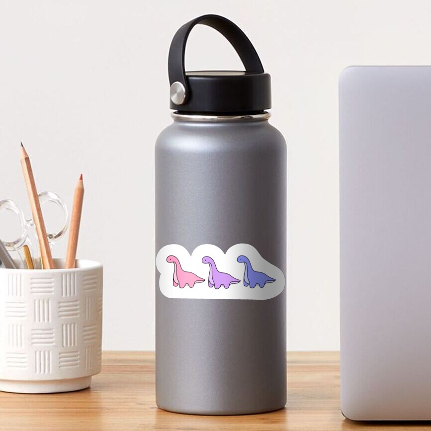 Subtle Bi Bisexual Flag Dinosaur Sticker