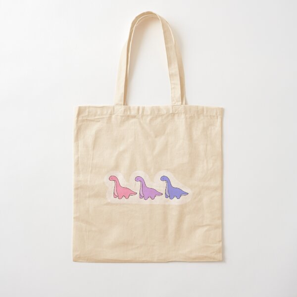 Subtle Bi Bisexual Flag Dinosaur  Cotton Tote Bag