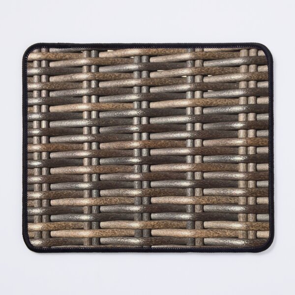 Wicker Chair Pattern Wood Crossover Shadows Mouse Pad