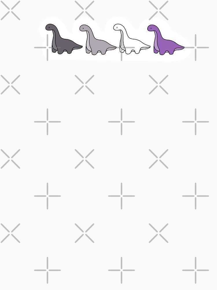 Subtle Ace Asexual Flag Dinosaurs by bassoongirl123