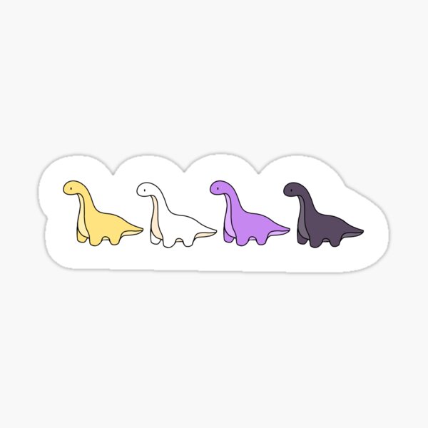 Non-Binary-Dino Die Cut Sticker