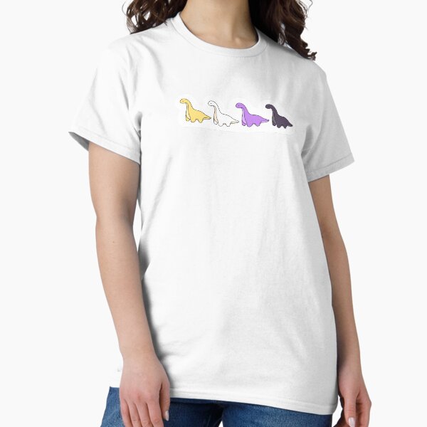Item preview, Subtle Enby Nonbinary Flag Dinosaurs designed and sold by bassoongirl123.