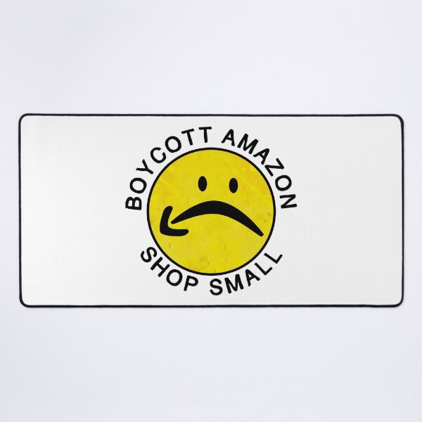 boycott amazon, shop small Desk Mat