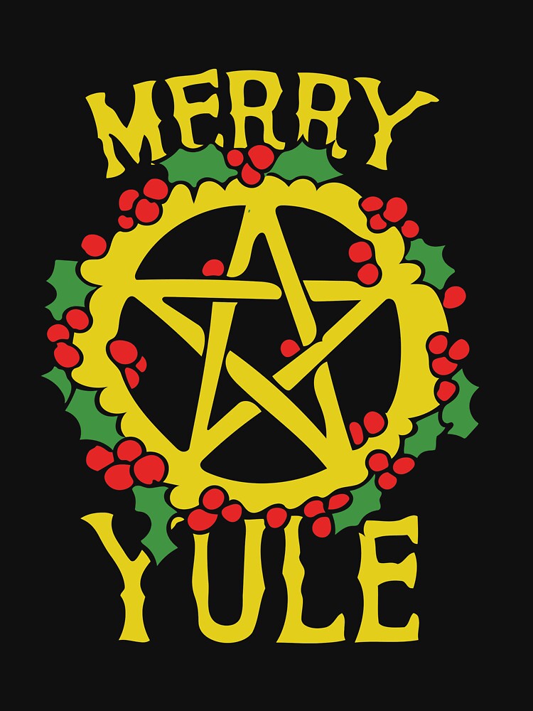 "Merry Yule Pagan holiday yule blessings for Christmas, Merry, Yule