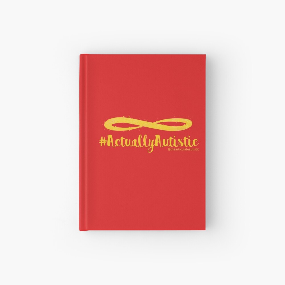 The Articulate Autistic Gold Infinity Logo Hardcover Journal