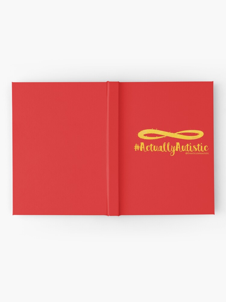 Alternate view of The Articulate Autistic Gold Infinity Logo Hardcover Journal