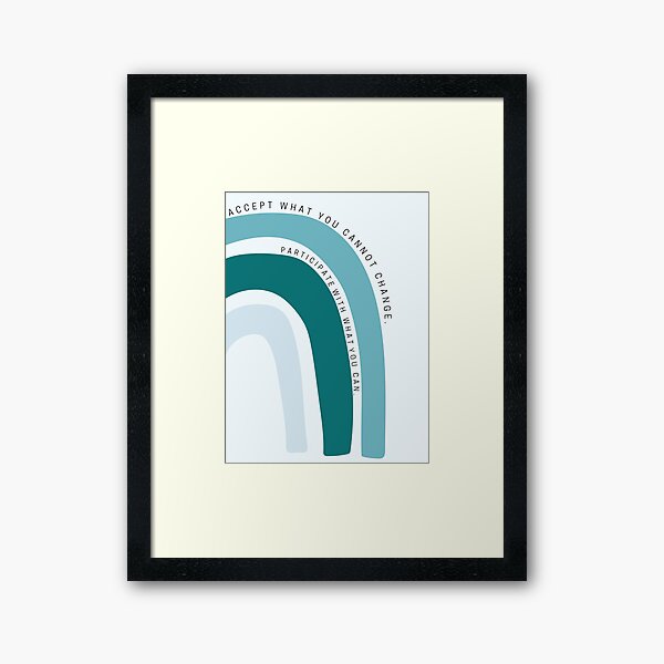 Vista previa del artículo con la obra «Habilidades de TCD de salud mental de aceptación radical», diseñado y vendido por Radical Therapy Prints.