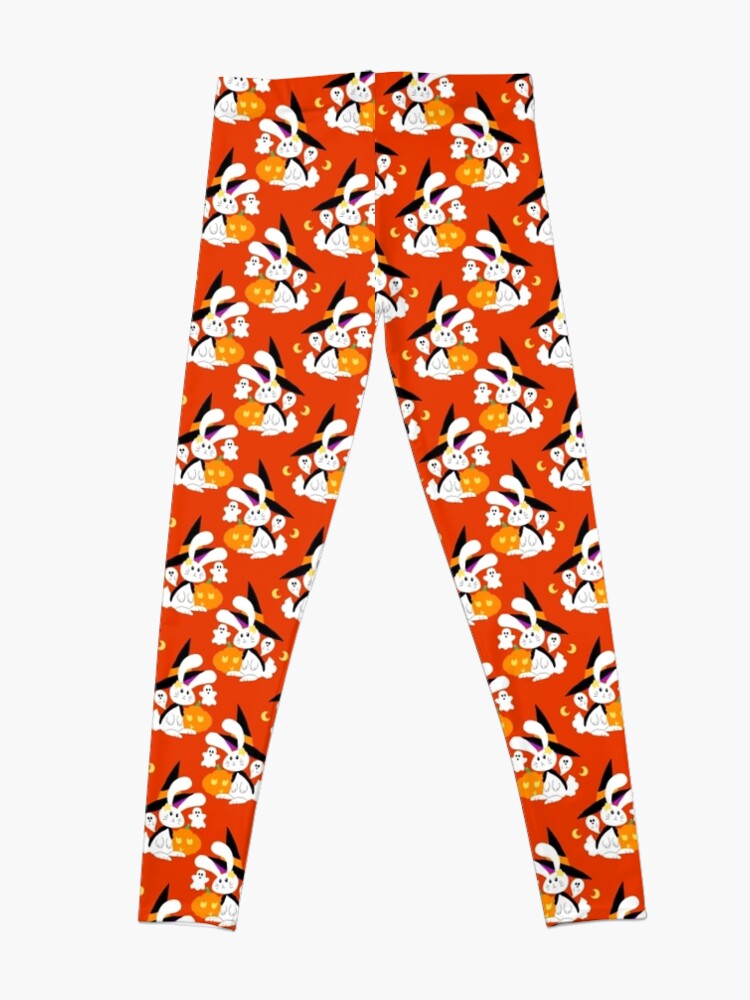 Alternate view of Halloween Witch Bunny Pattern Leggings