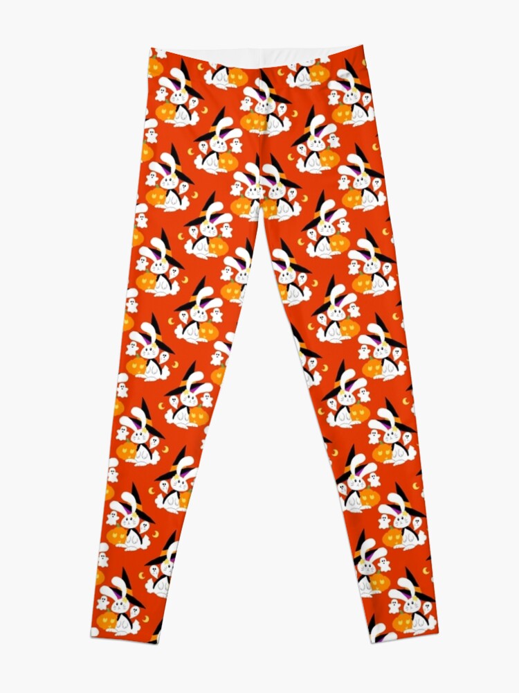 Alternate view of Halloween Witch Bunny Pattern Leggings