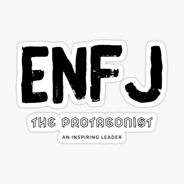 Enfj Inspiring Leader Black Sticker For Sale By Designredzenith