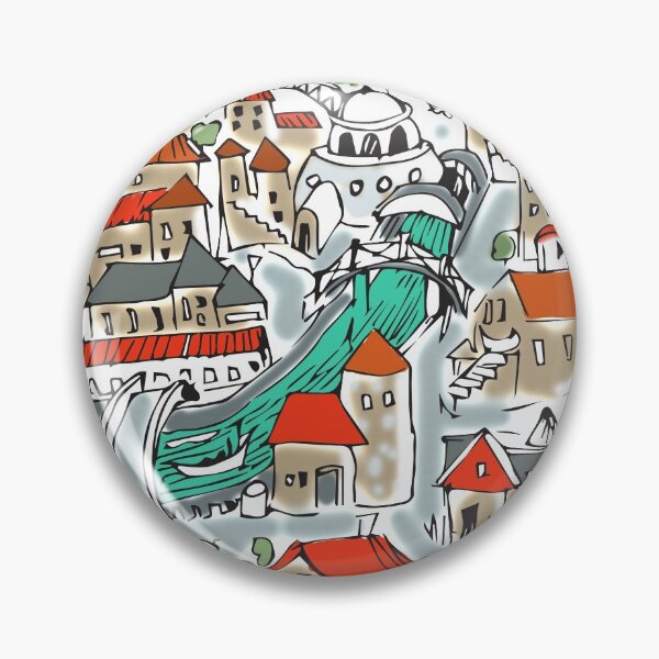 Item preview, Whimsical Village designed and sold by jennyjeffries.