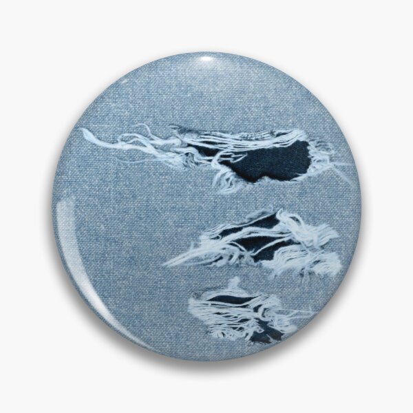 Item preview, Printed denim look leggings - light blue with printed rips designed and sold by TheArtDesk.