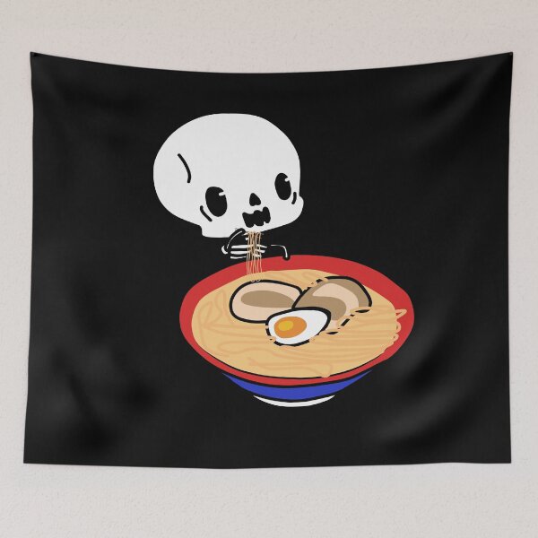 Item preview, Halloween Kawaii Japanese Anime Skeleton Ramen designed and sold by brendanre.