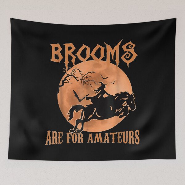 Item preview, Brooms Are For Amateurs Horse Riding Funny Halloween Costume  designed and sold by FelixRiojas.
