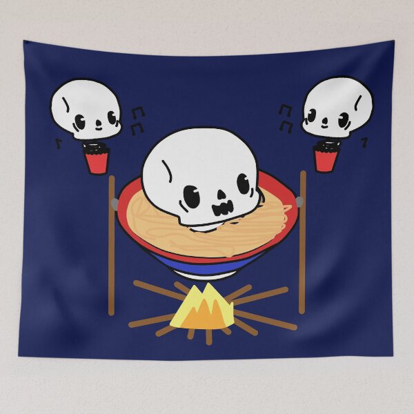 Item preview, Halloween Kawaii Japanese Anime Skeleton Ramen designed and sold by brendanre.