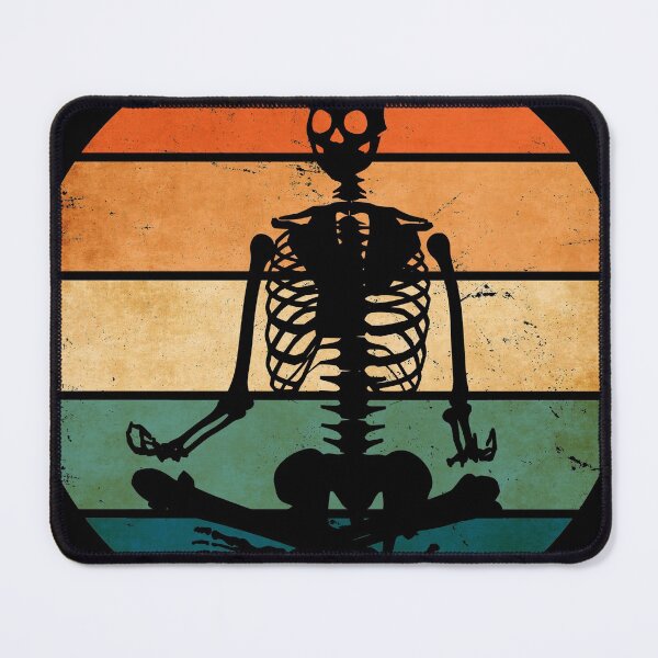 Item preview, meditating skeleton Retro designed and sold by hobbystore0-0.
