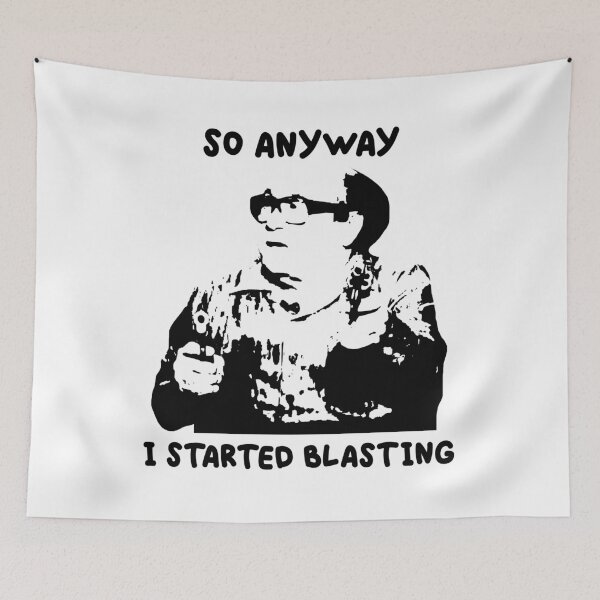 Item preview, So Anyway I Started Blasting Black And White Design designed and sold by ShirleyFelix8.