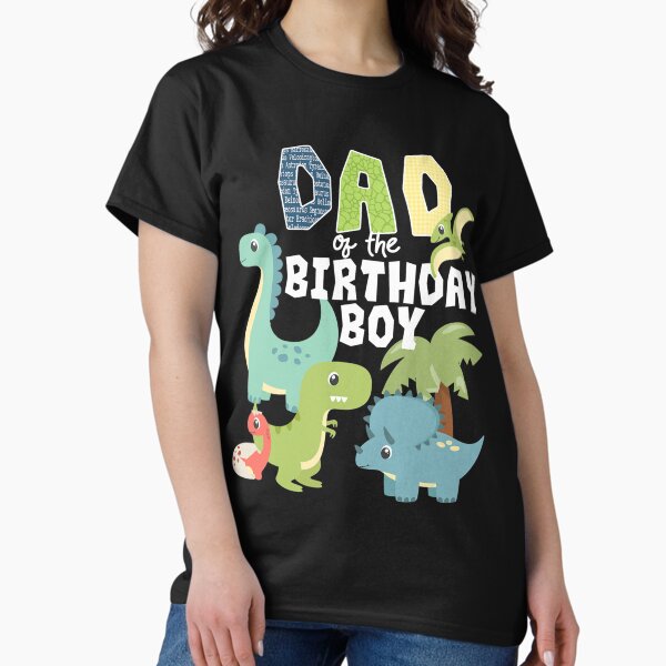 Vista previa del artículo con la obra «Dinosaurios Tema Cumpleaños Papá del cumpleañero Dinosaurio», diseñado y vendido por JoshSchultz.