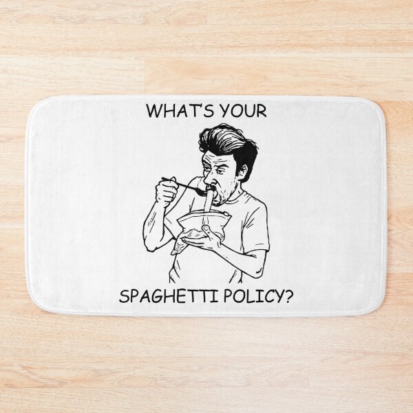 Item preview, What's Your Spaghetti Policy? Black And White Design designed and sold by ShirleyFelix8.