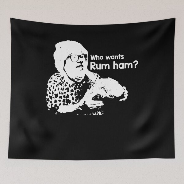 Item preview, White And Black Design Who Wants Rum Ham? designed and sold by ShirleyFelix8.