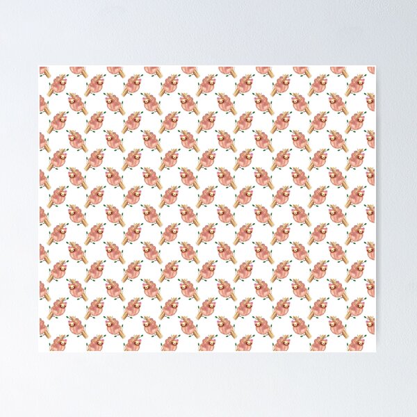 Item preview, Watercolor Flower Sloth Pattern designed and sold by SaradaBoru.
