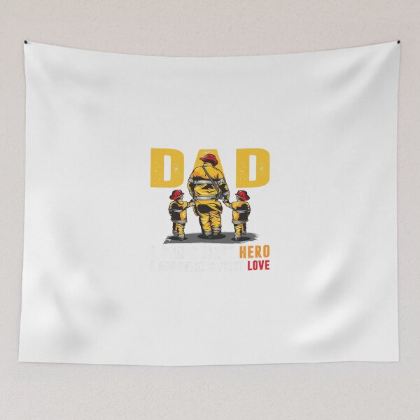 Item preview, Mens Dad Sons First Hero Daughters First Love Firefighter Gift designed and sold by JoshSchultz.