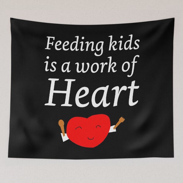 Item preview, Feeding Kids is a Work of Heart Cute Red Heart Design  designed and sold by Artstastic.