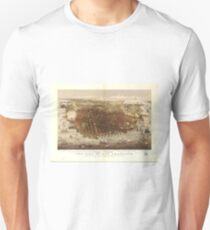 Vintage Pictorial Map of San Francisco (1878) Unisex T-Shirt