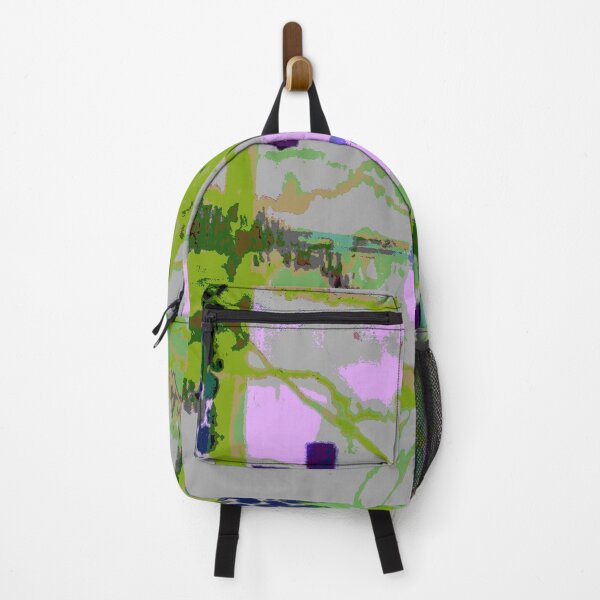 Item preview, Original abstract art Rushy Lagoon greens designed and sold by SueHolmArt.