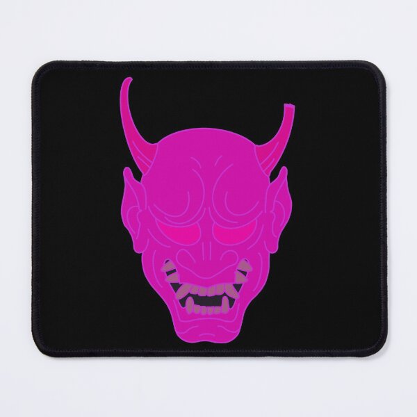 Item preview, Neon Magenta Weathered Oni Mask designed and sold by LittleWormTrading.