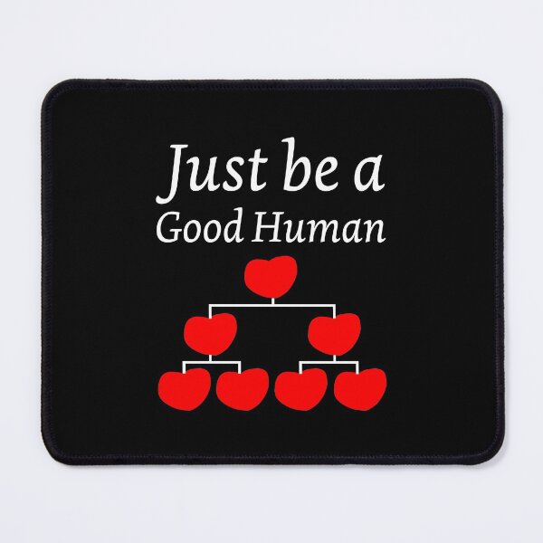 Item preview, Just be a Good Human Motivational and Inspiring Chain of Heart Design designed and sold by Artstastic.