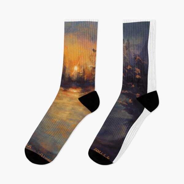 Item preview, Sunset Winter Landscape Wall Art designed and sold by Saberlin.