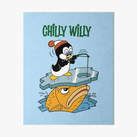 Chilly Willy Ice Fishing Vintage Retro Fish Cartoon Shirt-Art