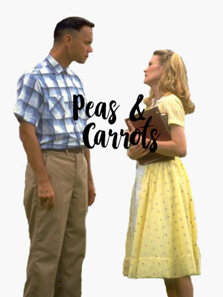 "Forrest Gump Peas And Carrots Sticker" Sticker for Sale by anmardjean