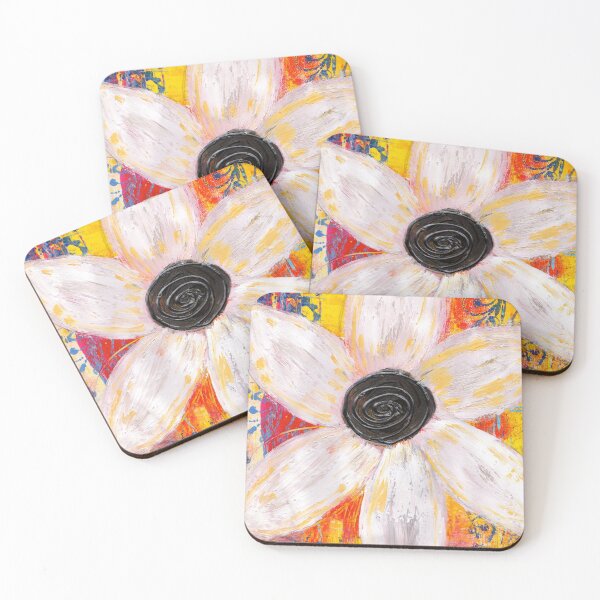 Item preview, Whimsical White Floral Art designed and sold by KATHLEEN TENNANT ART.