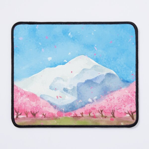 Item preview, Watercolor Cherry Blossom Landscape designed and sold by Vector Scout Lab.