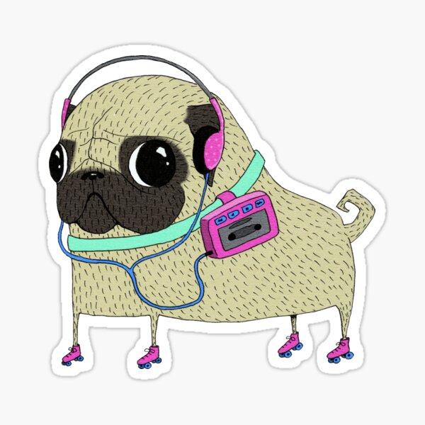 Retro headphones Sticker for Sale by RapTags24