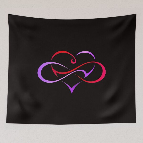 Item preview, Infinity Symbol Love Polyamory Heart Romantic Sign designed and sold by Hanna Kovalchuk.