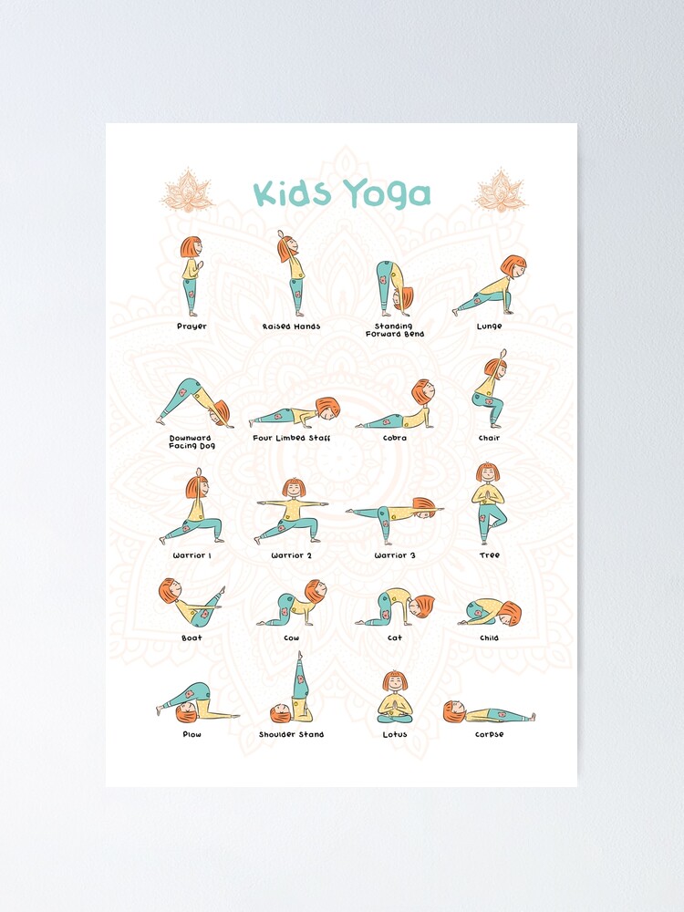 Bikram Yoga Asanas Poster, Yoga Poster, Yoga Knowledge, Yoga Print