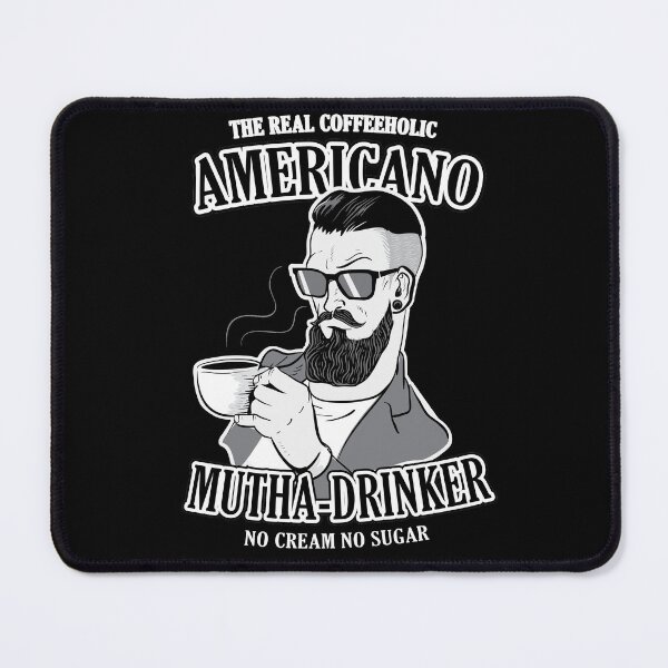 Item preview, Americano Mutha Drinker ( Just Black No Sugar No Cream ) designed and sold by WULFLAND ARTS.