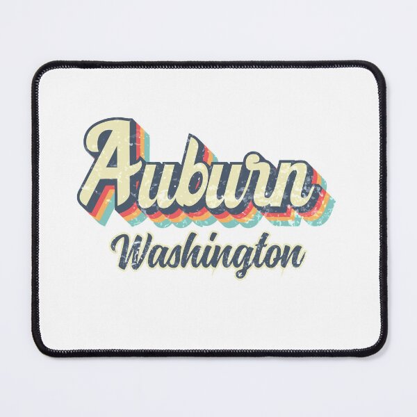 Item preview, Auburn City Washington Retro Vintage 70s rainbow designed and sold by Teelogic.