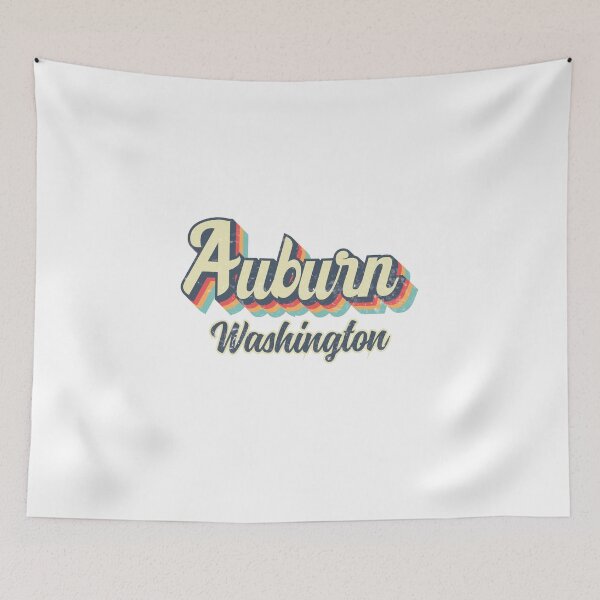 Item preview, Auburn City Washington Retro Vintage 70s rainbow designed and sold by Teelogic.