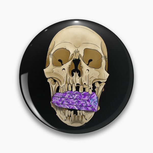 Skull Eat Crystal Pin
