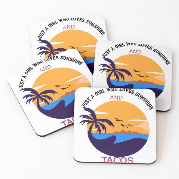 Item preview, JUST A GIRL WHO LOVES SUNSHINE AND TACOS designed and sold by Marakstore.