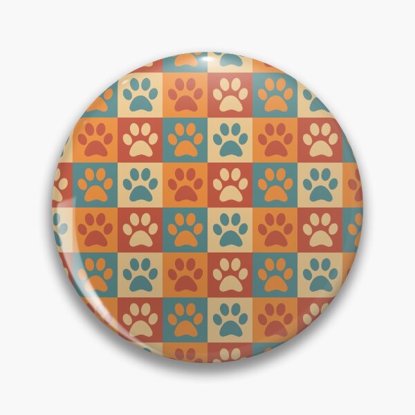 Item preview, Checkered retro dog paw print pattern | Cute Gifts for dog mom, dog dad, dog lover and dog owner  designed and sold by Violet Treasures.