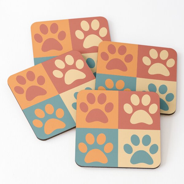 Item preview, Checkered retro dog paw print pattern | Cute Gifts for dog mom, dog dad, dog lover and dog owner  designed and sold by Violet Treasures.
