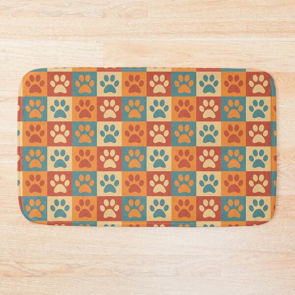 Item preview, Checkered retro dog paw print pattern | Cute Gifts for dog mom, dog dad, dog lover and dog owner  designed and sold by Violet Treasures.